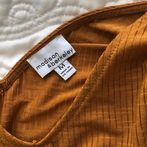 Cold Shoulder Mustard Top Madison & Berkeley